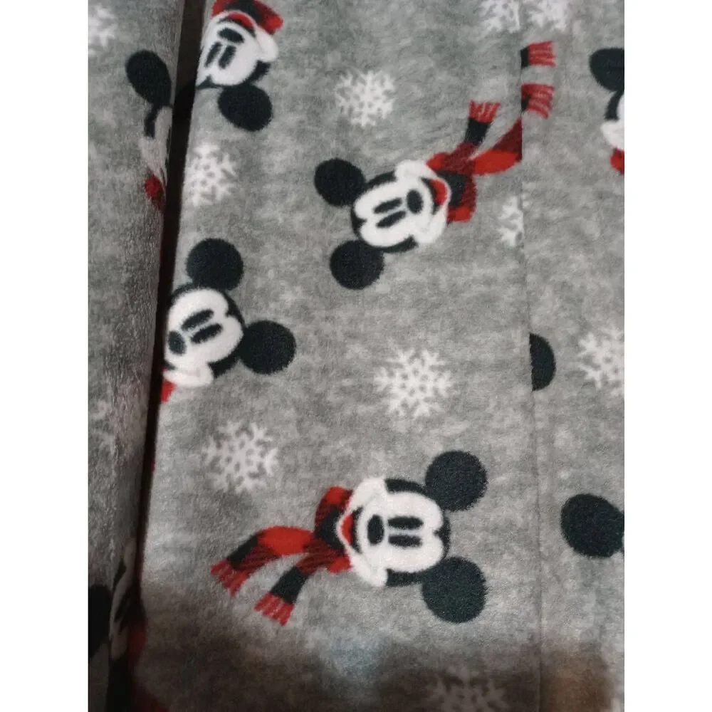 Disney Pants Ladies 3x Lounge‎ Mickey Mouse Gray Fuzzy - Picture 4 of 6